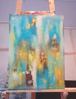 Abstrakte Malerei mit Struktur ensteht gerade im Atelier Peggy Liebenow 1a.jpg